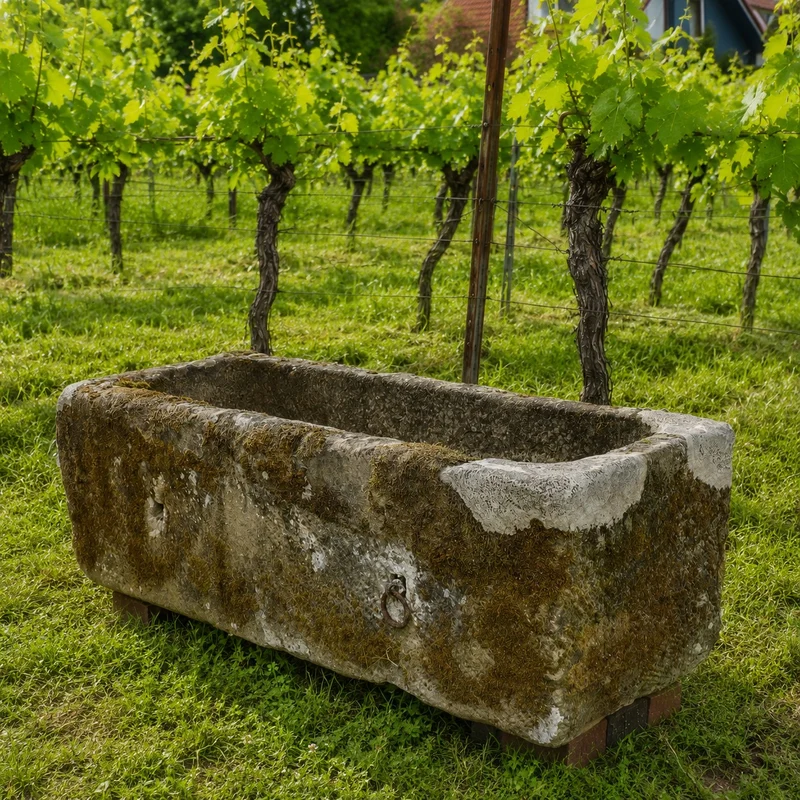 altertümliche Tränke aus Sandstein 124 x 48 x 40 cm