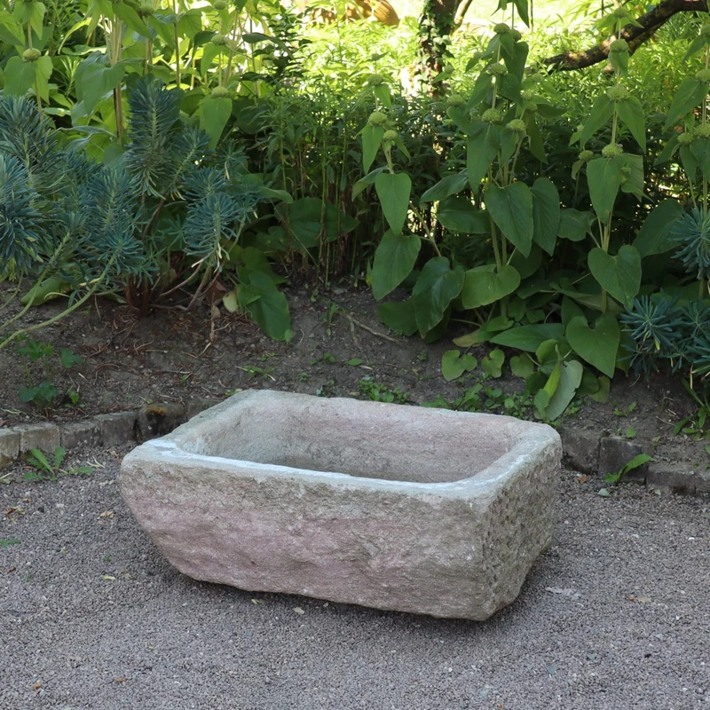 nostalgischer Pflanzkübel aus Sandstein 80 x 59 x 29 cm