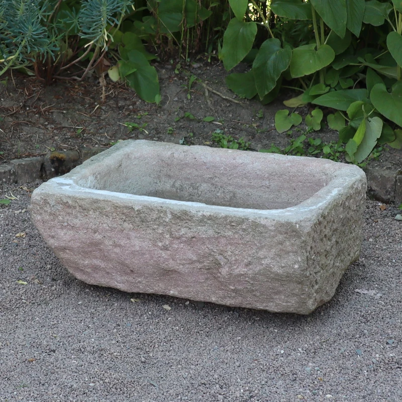 nostalgischer Pflanzkübel aus Sandstein 80 x 59 x 29 cm