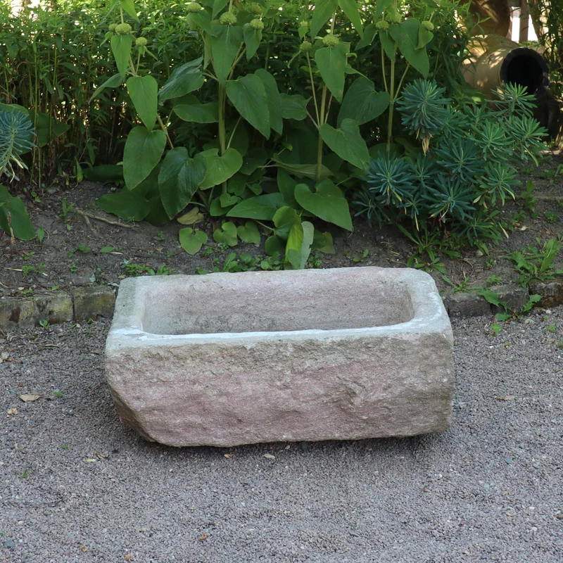 nostalgischer Pflanzkübel aus Sandstein 80 x 59 x 29 cm