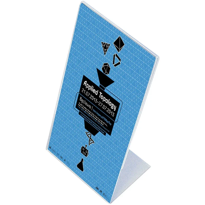 Menühalter Acryl L-Form Hochformat – Tischaufsteller für Speisekarten & Flyer