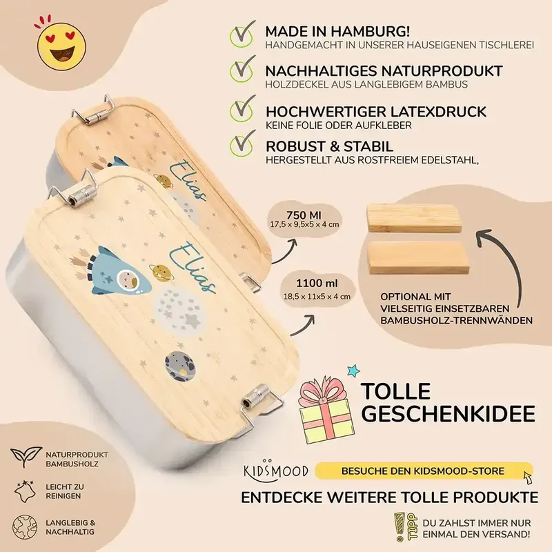 Brotdose personalisiert Weltall