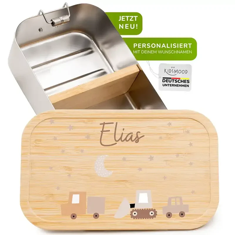 Brotdose Kinder personalisiert - Baustelle