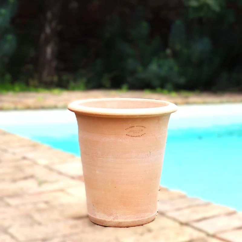 Terrakotta Pflanztopf „Dahlia“ 35 cm – Handgemacht & Frostfest