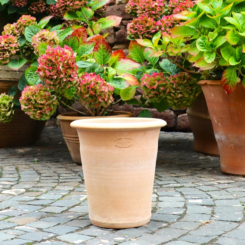 Terrakotta Pflanztopf „Dahlia“ 35 cm – Handgemacht & Frostfest