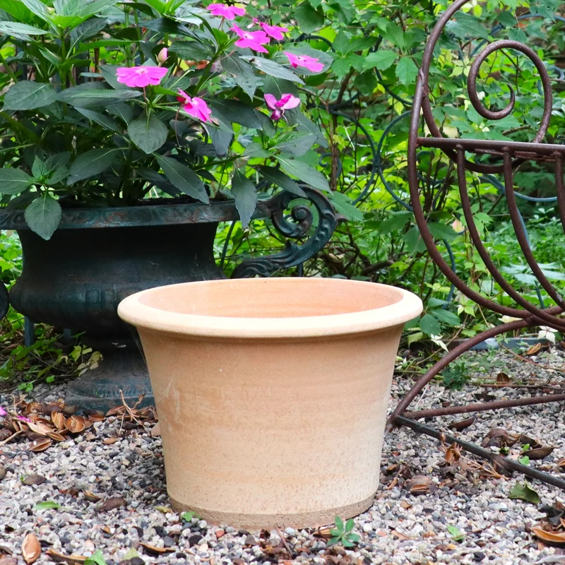 Terrakotta Blumentopf „Hosta“ 35 cm – Handgemacht & Frostfest