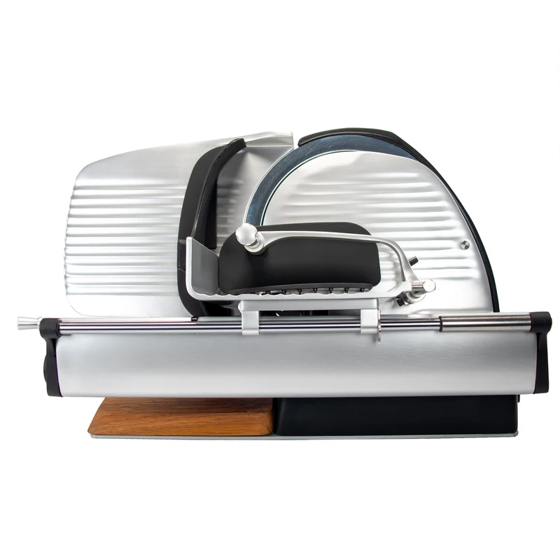 Berkel Home Line 250 Plus Schwarz Matt, Aufschnittmaschine, Schneidemaschine + 100% handgefertigtes Schneidebrett