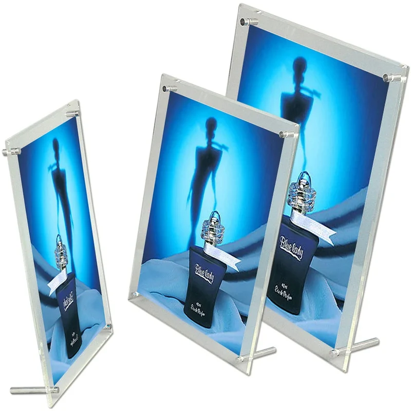 Acryl Menühalter mit Standfuß – beidseitiger Tischaufsteller für Speisekarten & Infos