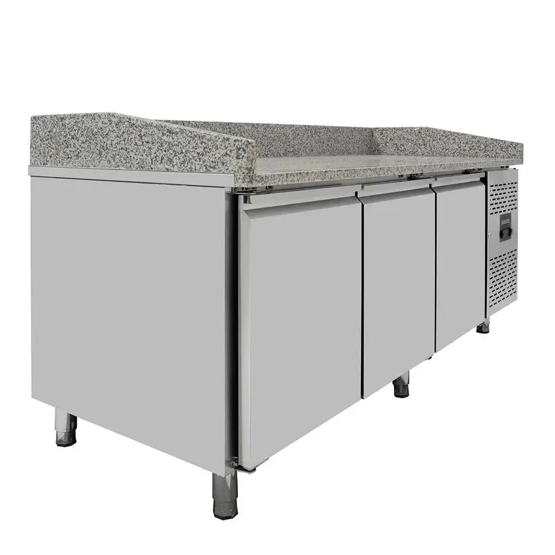 EASYLINE Pizzakühltisch 800 / 3-türig "grau"