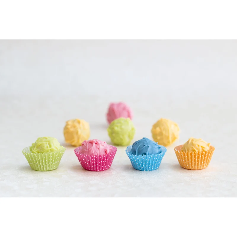 Pralinenkapsel Papier Backförmchen Retro für Muffin- Konfekt 100Stk.