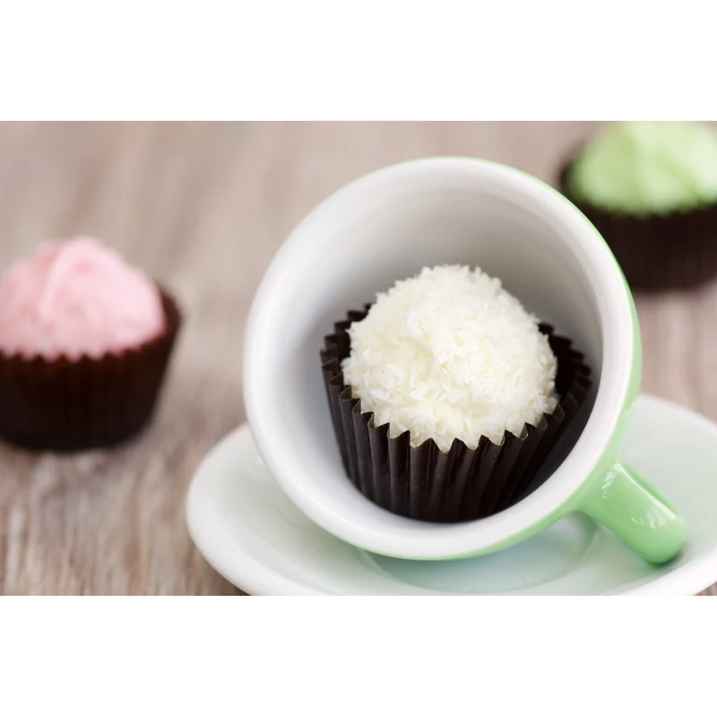 Pralinenkapsel Papier braun für Muffin- Konfekt 100Stk.