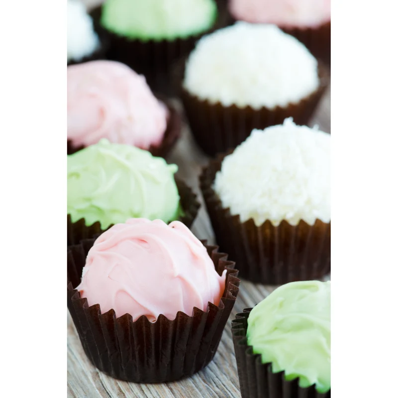 Pralinenkapsel Papier braun für Muffin- Konfekt 100Stk.