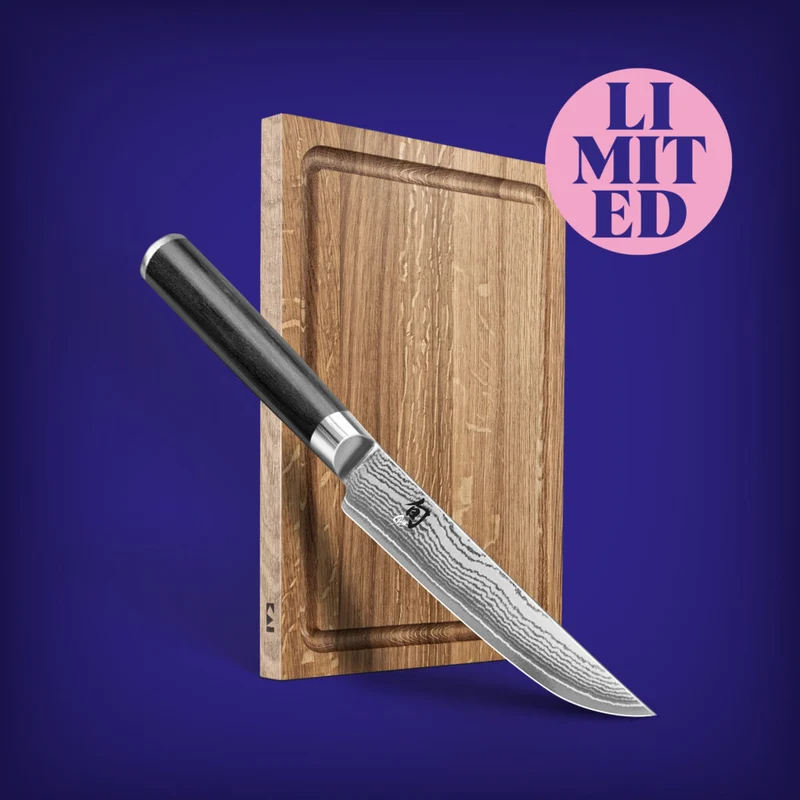 KAI Shun Steakmesser DM0711 + Steakbrett "KAI WISHLIST 2025"