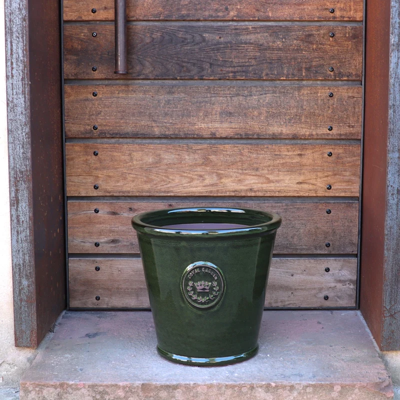 Glasierter Pflanzkübel "Garden Green" Höhe 19 bis 38 cm