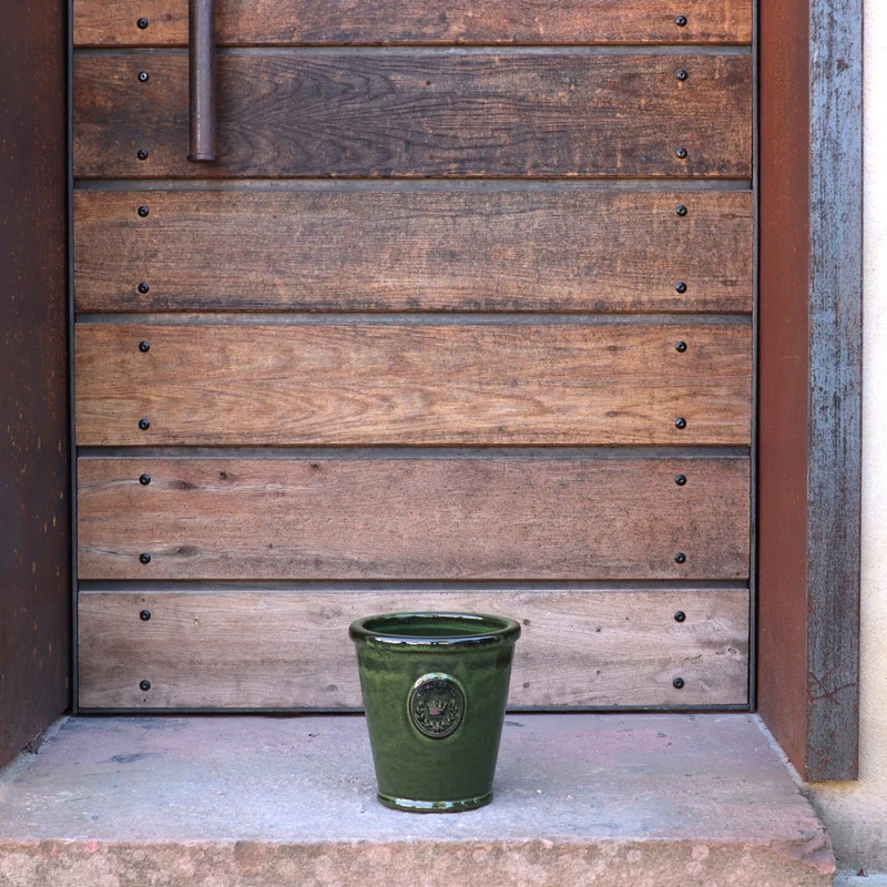 Glasierter Pflanzkübel "Garden Green" Höhe 19 bis 38 cm