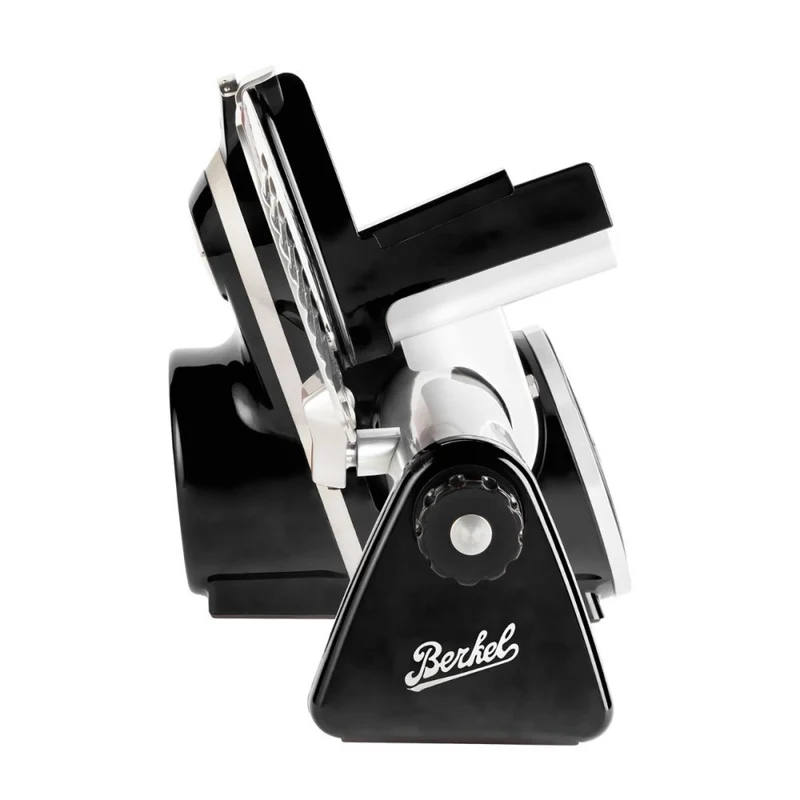 Berkel Icon Line 170 in schwarz mit handgefertigtem Einlegebrett aus Eiche 30x20 cm