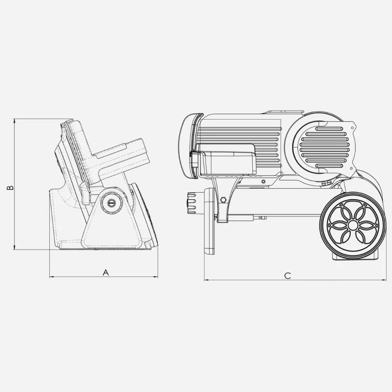 Berkel Icon Line 170 in rot mit handgefertigtem Einlegebrett aus Eichenholz 30x20cm