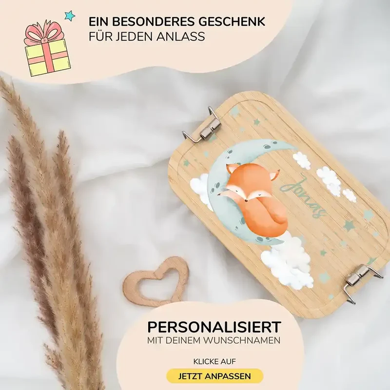 Brotdose Kinder personalisiert Baby Fuchs