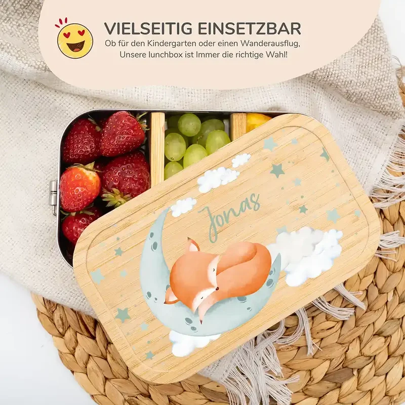 Brotdose Kinder personalisiert Baby Fuchs