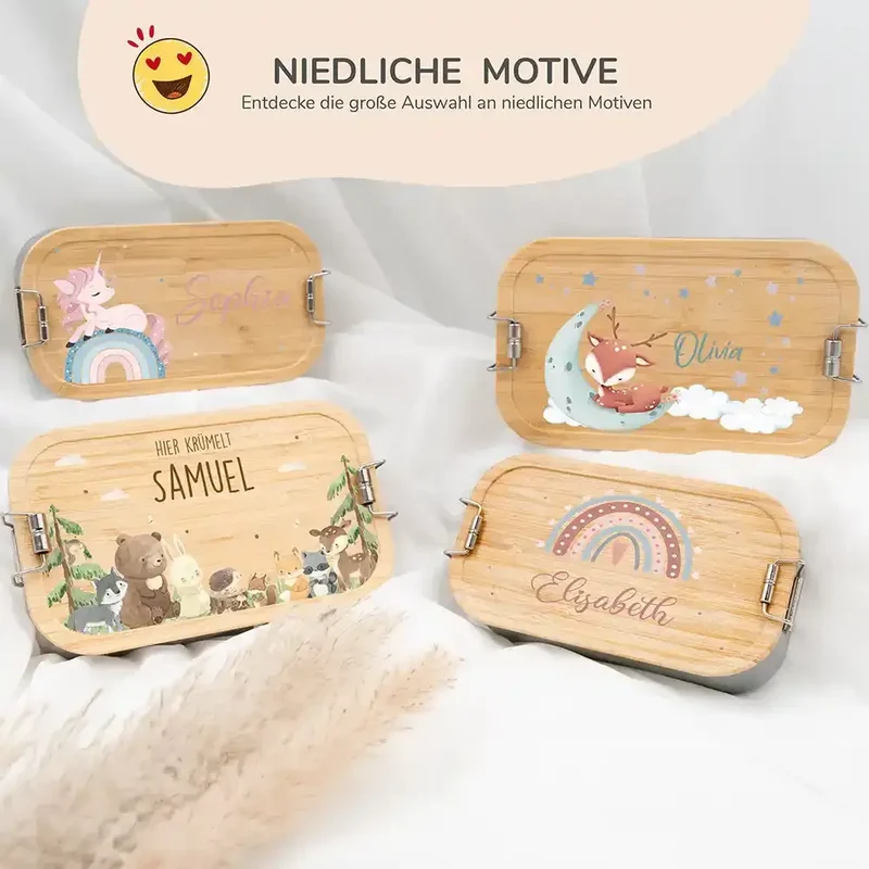Brotdose Kinder personalisiert Baby Reh