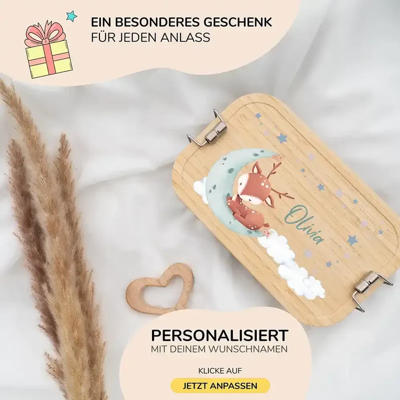 Brotdose Kinder personalisiert Baby Reh