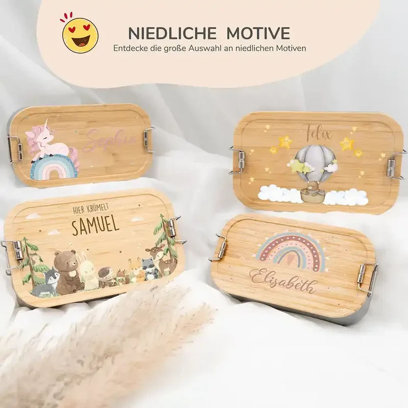 Brotdose Kinder personalisiert - Bär Ballon