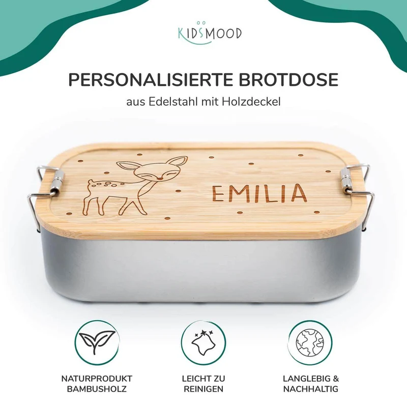 Brotdose Kinder personalisiert - Reh