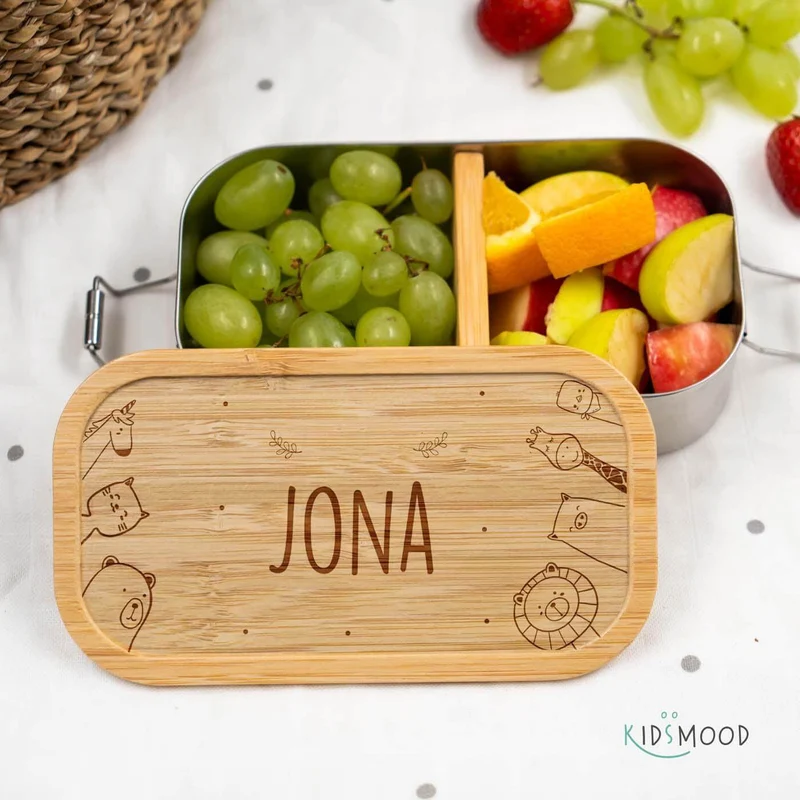 Brotdose Kinder personalisiert - Animal Family