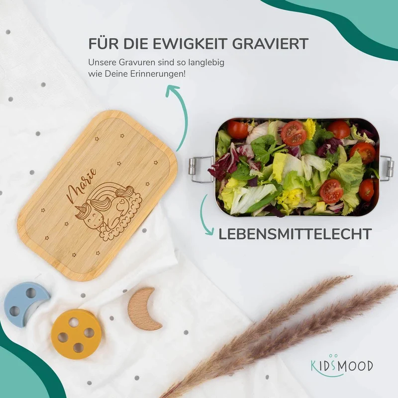 Brotdose personalisiert Einhorn