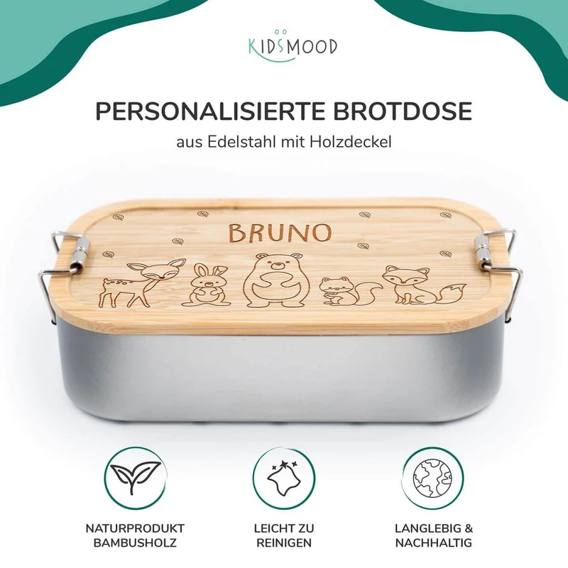 Brotdose personalisiert Waldtiere
