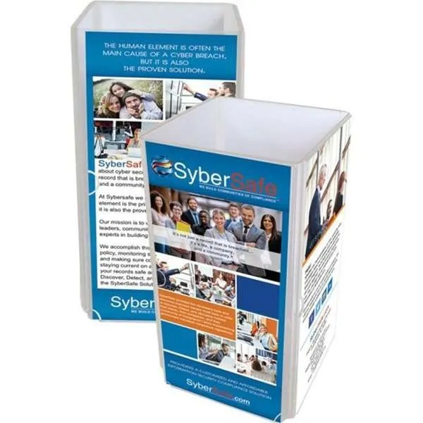 Acryl Menühalter Quadro 4-seitig – drehbarer Tischaufsteller für Speisekarten & Werbung