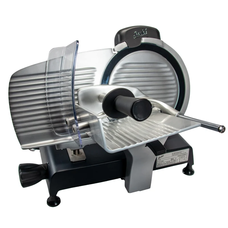 Berkel RedLine 250 MATT schwarz mit Eichenholzbrett