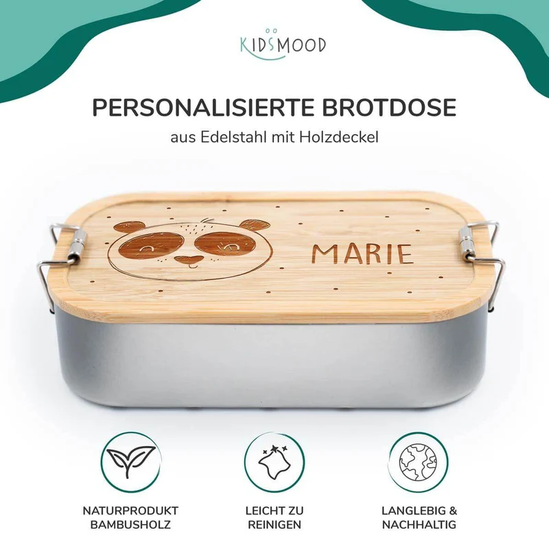 Brotdose personalisiert Panda Bär