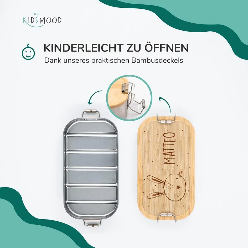 Brotdose personalisiert Hasenkopf