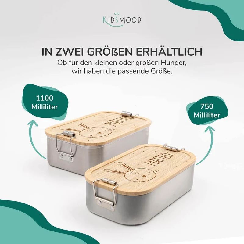 Brotdose personalisiert Hasenkopf