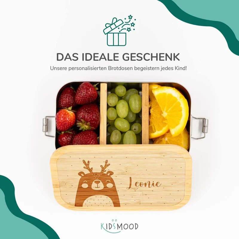 Brotdose personalisiert X-mas Bär