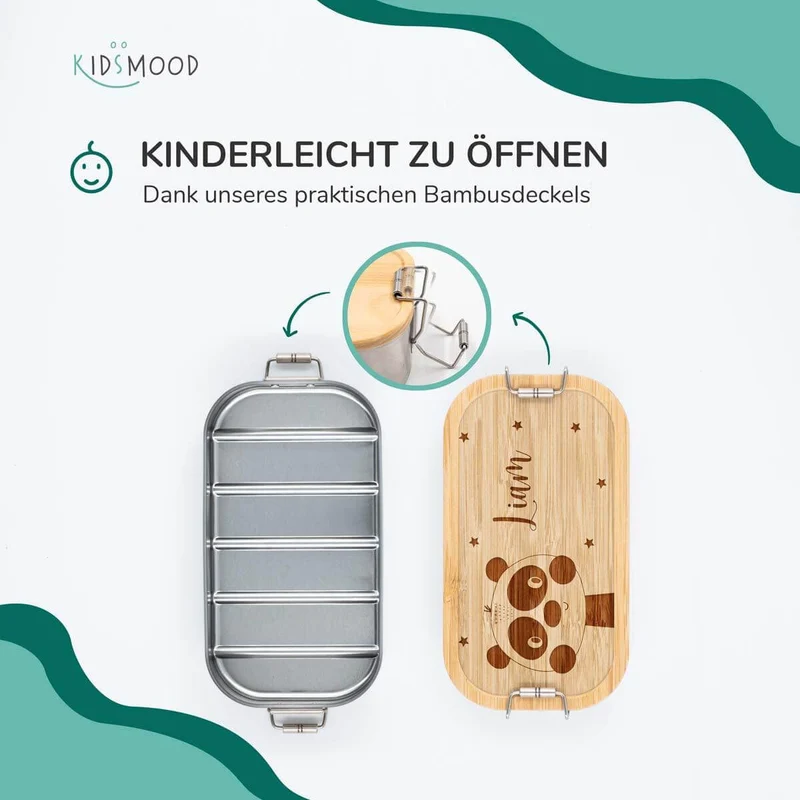 Brotdose personalisiert Panda