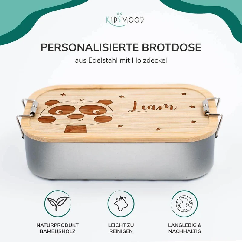 Brotdose personalisiert Panda