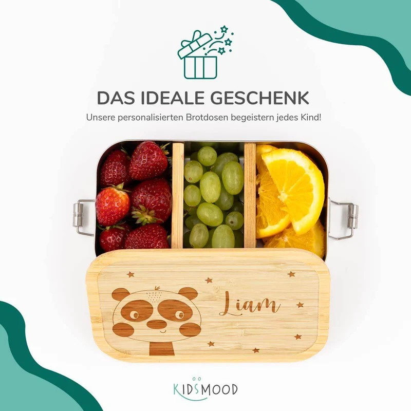Brotdose personalisiert Panda