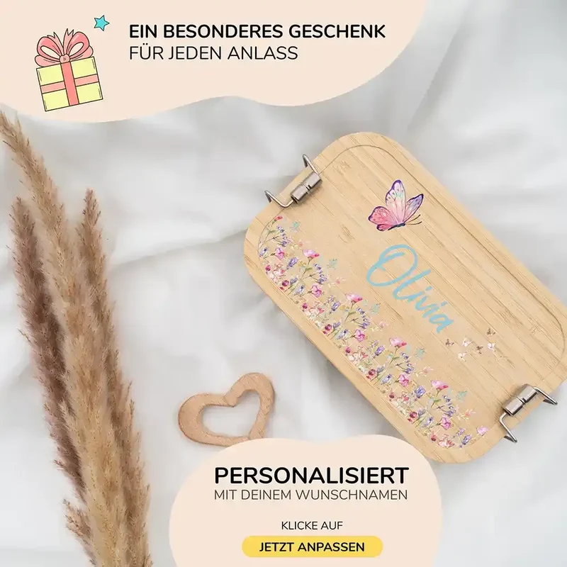 Brotdose Kinder personalisiert - Blumenpark