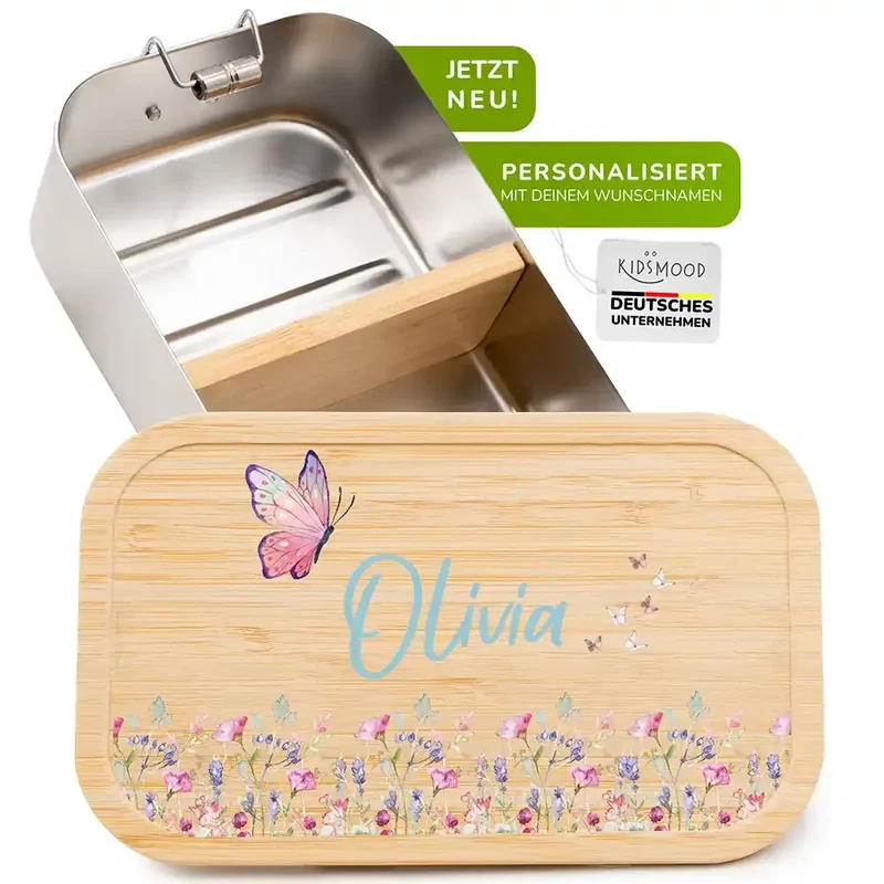 Brotdose Kinder personalisiert - Blumenpark