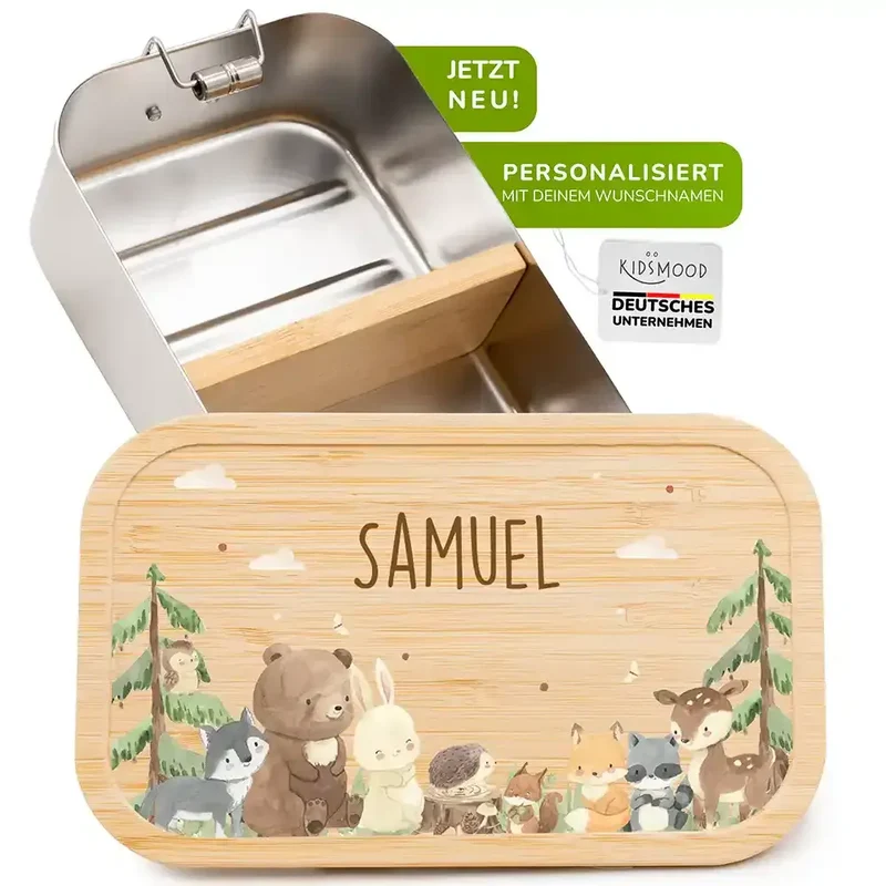 Brotdose Kinder personalisiert - Waldtiere
