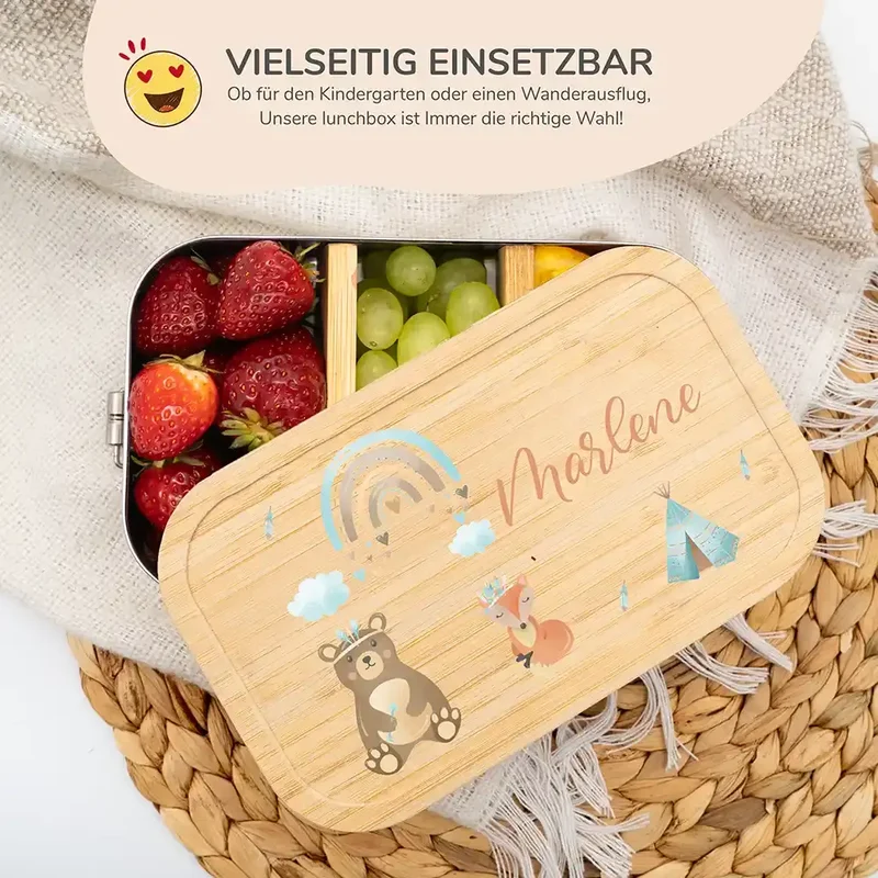Brotdose Kinder personalisiert - Tipi