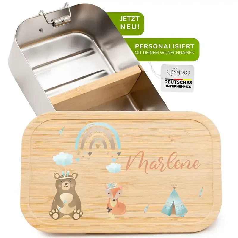 Brotdose Kinder personalisiert - Tipi