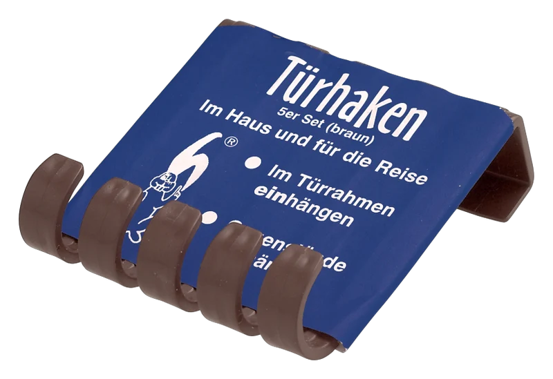 Türhaken braun - 4 Stück