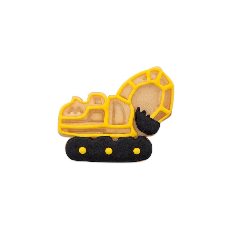 Präge Ausstecher "Bagger" mit Auswerfer 7,5cm