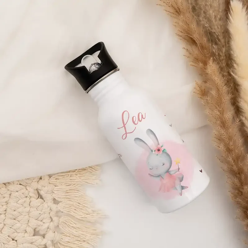 Trinkflasche Kinder Edelstahl - Zauberhase