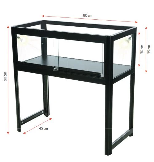 Show - Vitrine - Tisch "Duo" - Schwarz
