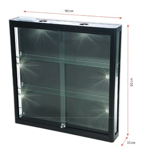 Wand-Vitrine "Duo" Silber