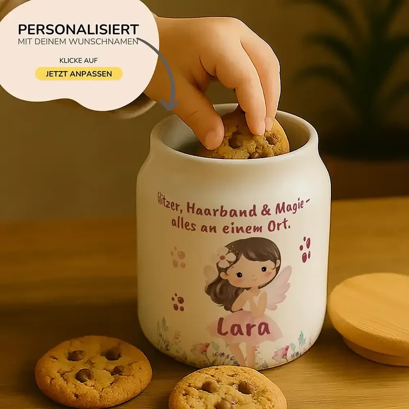 Personalisierbare Keksdose mit Name - Zauberfee